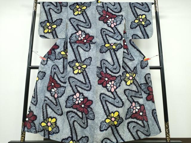 平和屋着物∴夏物 浴衣 有松鳴海絞り 流水菊文 綿 逸品 CABH1430ng