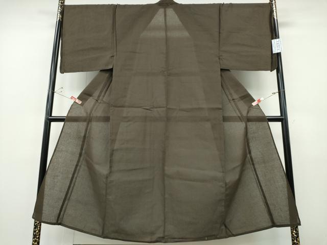 平和屋着物∴夏物 男性 浴衣 めんあさしじら 媚茶色 綿麻 逸品 新品 CABH1437ng