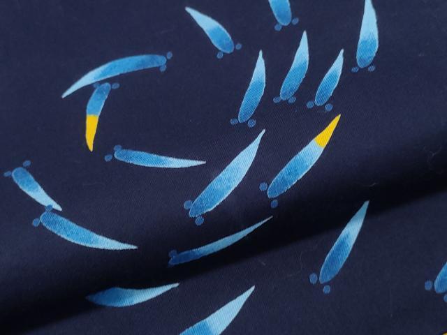 平和屋着物∴夏物 浴衣 注染 魚 さかな 日本製 綿 逸品 CABH1489ng