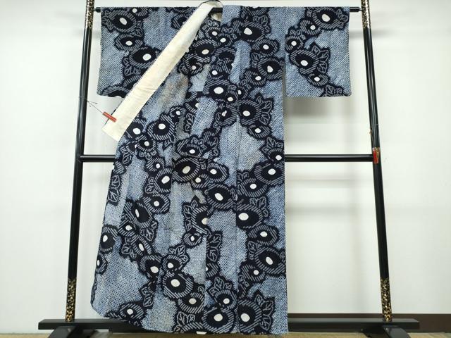 平和屋着物∴夏物 浴衣 有松鳴海絞り 舞菊文 綿 逸品 CABH1503ng