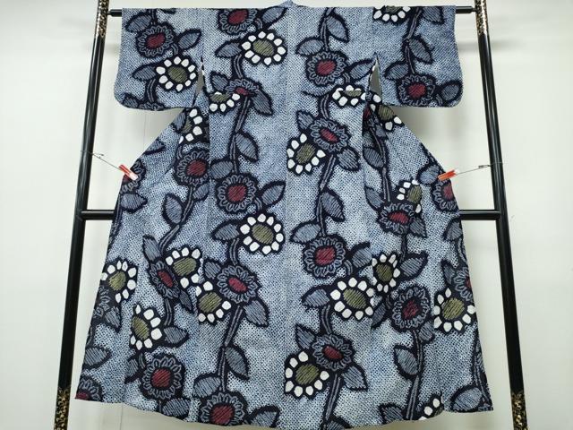 平和屋着物∴夏物 浴衣 有松鳴海絞り 向日葵 綿 逸品 CABH1509ng