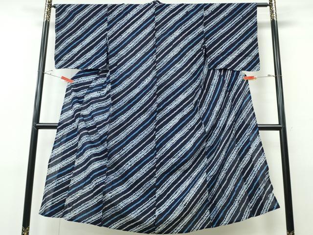 平和屋着物∴夏物 浴衣 有松鳴海絞り 斜線文 綿 逸品 CABH1513ng