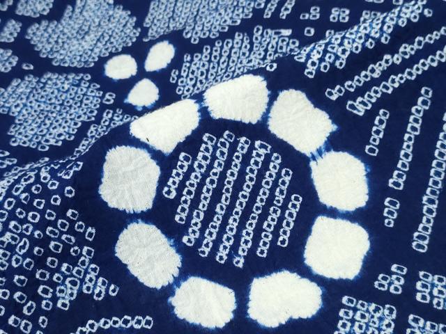 平和屋着物∴夏物 浴衣 有松鳴海絞り 吉祥花文 綿 逸品 CABH1514ng