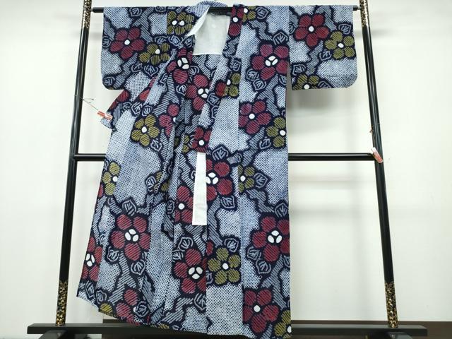 平和屋着物∴夏物 浴衣 有松鳴海絞り 枝花文 綿 逸品 CABH1515ng