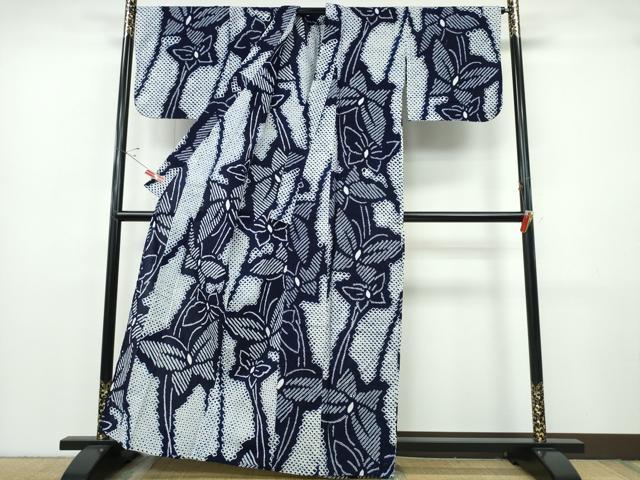 平和屋着物∴夏物 浴衣 有松鳴海絞り 舞蝶文 綿 逸品 CABH1517ng