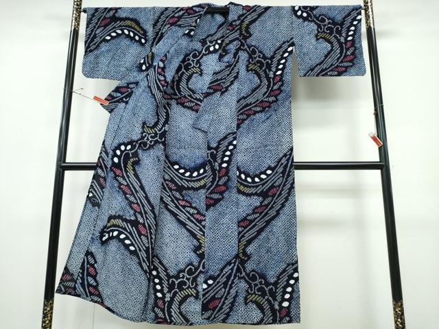 平和屋着物∴夏物 浴衣 有松鳴海絞り 唐草文 綿 逸品 CABH1519ng