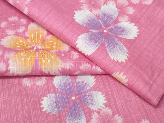 平和屋着物∴夏物 浴衣 撫子 綿 逸品 未使用 CABH1537ng