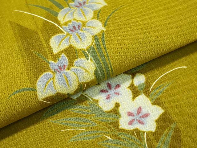 平和屋着物∴夏物 浴衣 綿紅梅 舞花文 綿 逸品 CABH1539ng