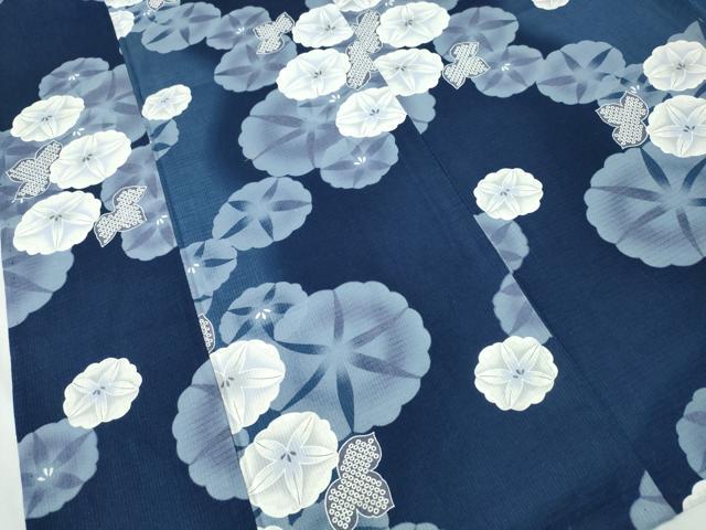 平和屋着物∴夏物 浴衣 綿紅梅 朝顔 綿 逸品 CABH1557ng