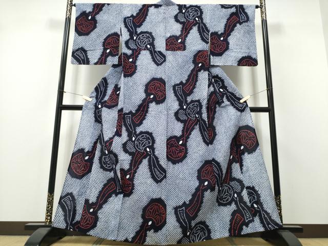 平和屋着物∴夏物 浴衣 有松鳴海絞り 風鈴 綿 逸品 未使用 CABH1584ng