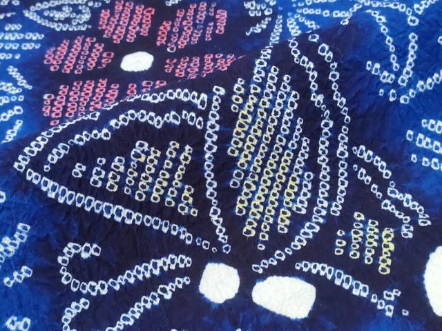 平和屋着物∴夏物 浴衣 有松鳴海絞り 横段舞蝶文 綿 逸品 CABH1587ng