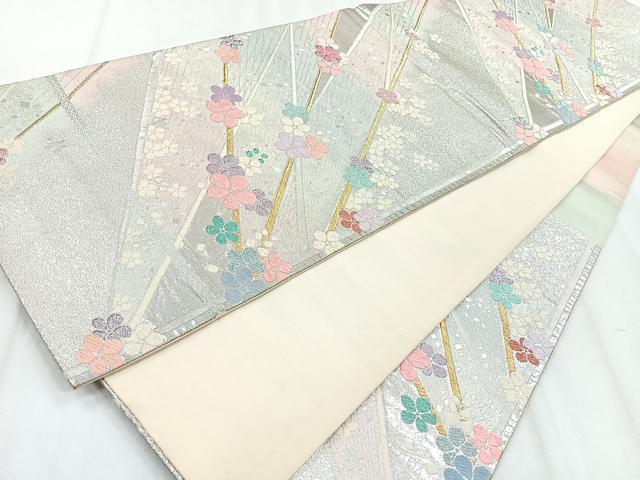 平和屋着物◎六通柄袋帯 舞花文 金銀糸 正絹 逸品 CABH1643nb