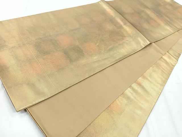 平和屋着物◎六通柄袋帯 霞文 陶漆箔 正絹 逸品 CABH1649nb