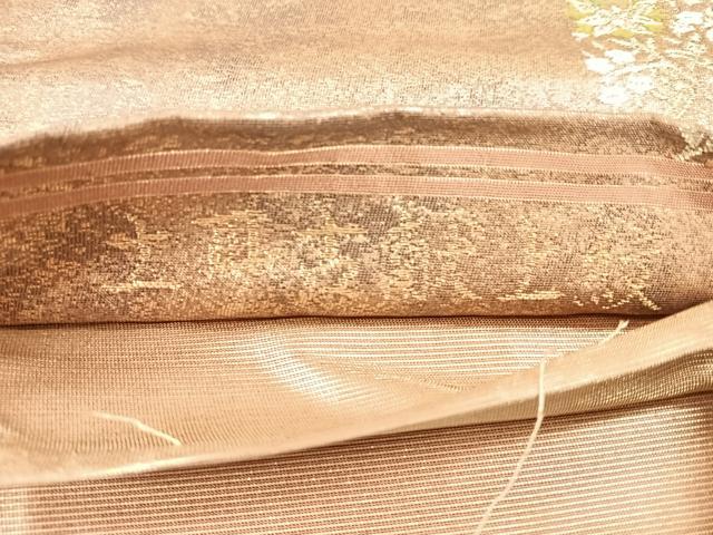 平和屋着物◎太鼓柄袋帯 手織 土耳古献上紋 正絹 逸品 CABH1701nb