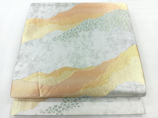 平和屋着物◎六通柄袋帯 道長文様 金銀糸 引箔 正絹 逸品 CABH1754nb