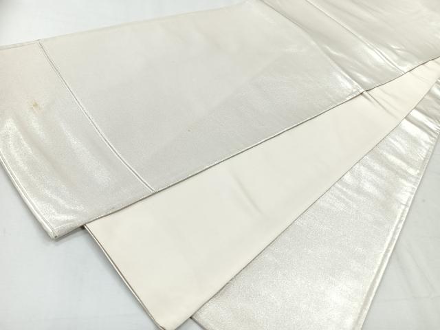 平和屋着物◎六通柄袋帯 霞文 銀糸 正絹 逸品 CABH1759nb