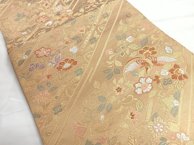 平和屋着物◎西陣 織華佐竹謹製 六通柄袋帯 洗金蒔絵 金銀糸 証紙付き 正絹 逸品 未使用 CABH1823nb