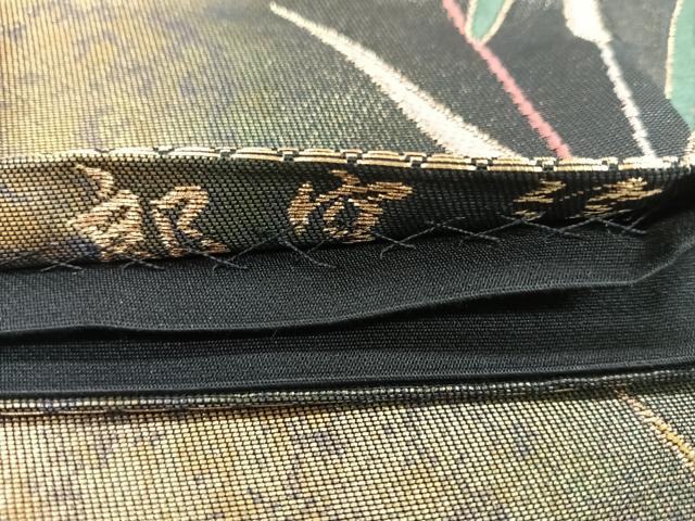 平和屋着物◎六通柄袋帯 献上露芝文 郎窯箔 金糸 引箔 正絹 逸品 CABH1835nb