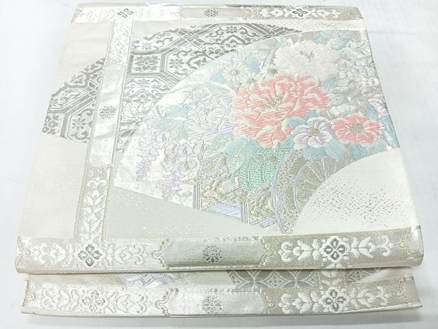 平和屋着物◎六通柄袋帯 唐織 瑞鳳錦 プラチナ二重箔 正絹 逸品 CABH1892nb