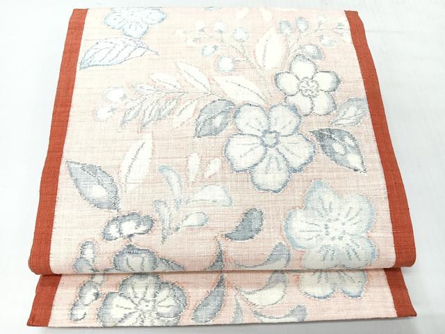 平和屋着物◎両面 六通柄袋帯 紬地 辻が花 正絹 逸品 未使用 CABH1936nb