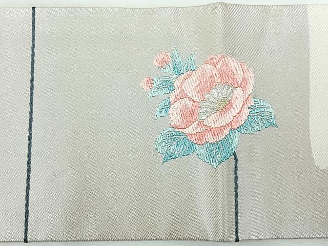 平和屋着物◎九寸名古屋帯 唐織 舞花文 金銀糸 正絹 逸品 CABH1948nb