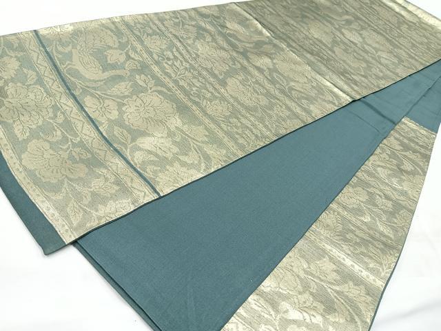 平和屋着物◎六通柄袋帯 更紗花鳥文 金糸 正絹 逸品 CABH1952nb