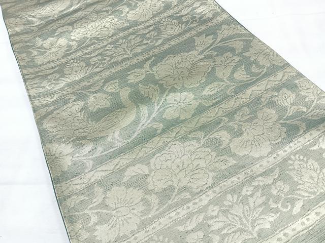 平和屋着物◎六通柄袋帯 更紗花鳥文 金糸 正絹 逸品 CABH1952nb