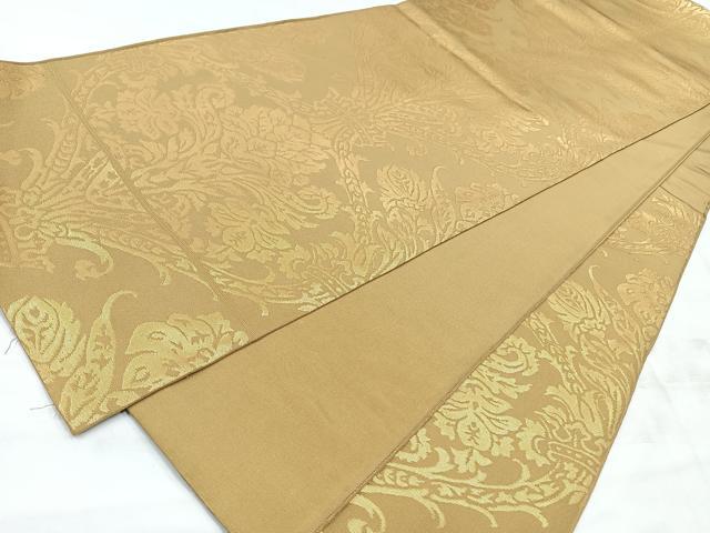 平和屋着物◎六通柄袋帯 花唐草文 金糸 正絹 逸品 CABH1954nb