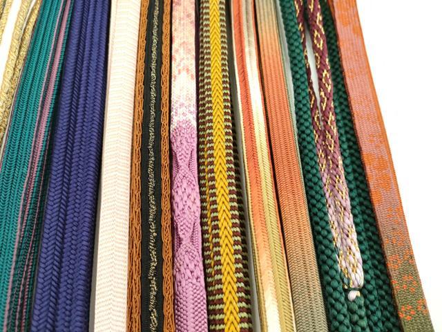平和屋着物●和装小物 帯締め20本セット 高麗組 冠組 笹浪組 奈良組 貝の口組 礼装用 平源氏組 金糸 長尺あり 未使用あり 逸品CABH2006ju