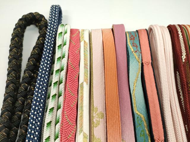 平和屋着物●和装小物 帯締め20本セット 高麗組 冠組 大和組 奈良組 貝の口組 礼装用 金糸 長尺あり 未使用あり 逸品CABH2008ju