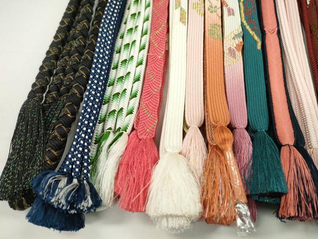 平和屋着物●和装小物 帯締め20本セット 高麗組 冠組 大和組 奈良組 貝の口組 礼装用 金糸 長尺あり 未使用あり 逸品CABH2008ju
