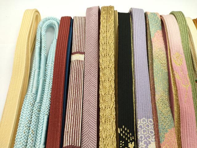 平和屋着物●和装小物 帯締め20本セット 高麗組 浮目絡み 畝打組 鴨川組 礼装用 金糸 未使用あり 逸品 CABH2009ju
