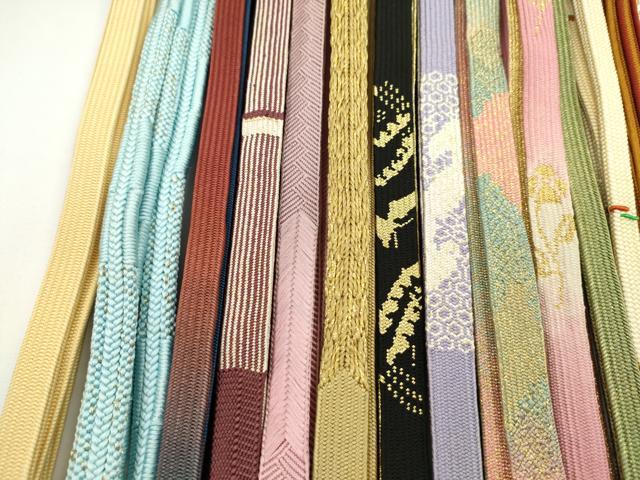 平和屋着物●和装小物 帯締め20本セット 高麗組 浮目絡み 畝打組 鴨川組 礼装用 金糸 未使用あり 逸品 CABH2009ju
