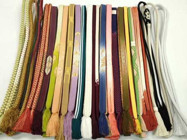 平和屋着物●和装小物 帯締め20本セット 高麗組 冠組 畝打組 笹浪組 奈良組 礼装用 金糸 未使用あり 逸品 CABH2013ju