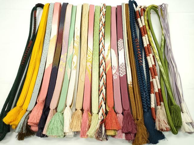 平和屋着物●和装小物 帯締め20本セット 高麗組 冠組 礼装用 金糸 未使用あり 逸品 CABH2017ju