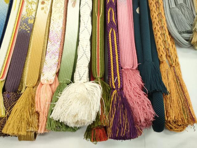平和屋着物●和装小物 帯締め20本セット 高麗組 唐組 大和組 金銀糸 長尺あり 未使用あり 逸品 CABH2034ju