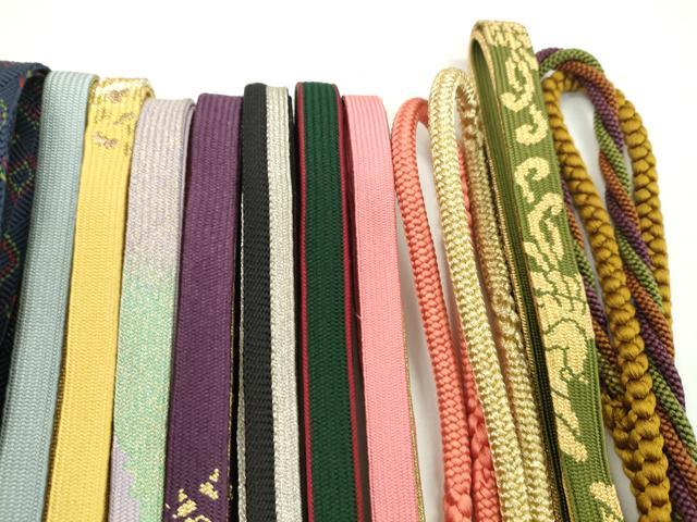 平和屋着物●和装小物 帯締め20本セット 高麗組 冠組 唐組 金銀糸 長尺あり 未使用あり 逸品 CABH2038ju