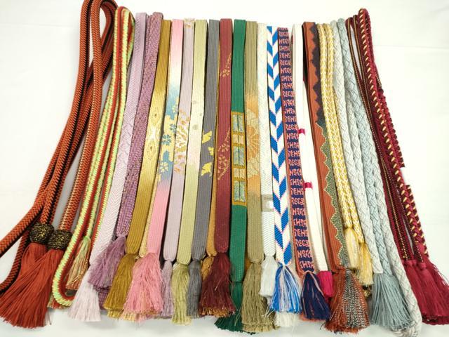 平和屋着物●和装小物 帯締め20本セット 高麗組 笹浪組 奈良組 飾り玉 金銀糸 未使用あり 逸品 CABH2041ju