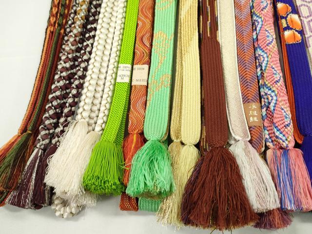 平和屋着物●和装小物 帯締め20本セット 高麗組 唐組 笹浪組 礼装用 振袖用 金銀糸 長尺あり 未使用多数 逸品 CABH2043ju