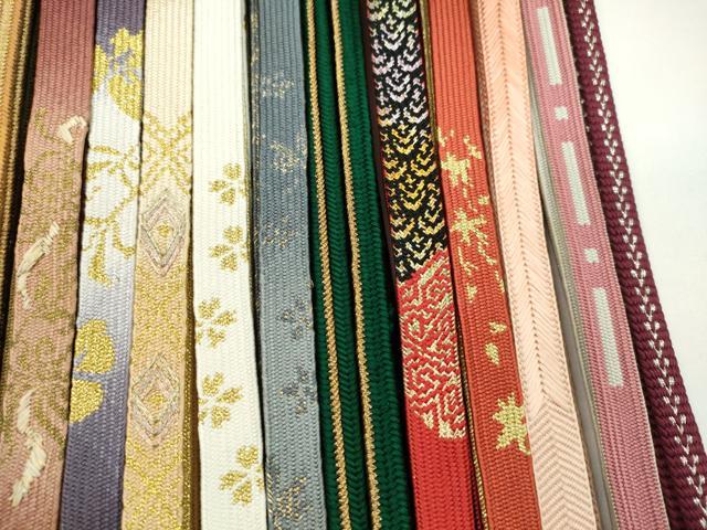 平和屋着物●和装小物 帯締め20本セット 高麗組 貝の口組 笹浪組 奈良組 御岳組 礼装用 金銀糸 未使用あり 逸品 CABH2046ju