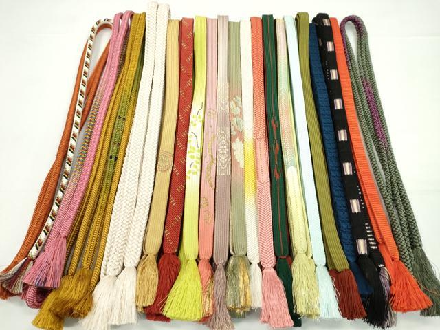 平和屋着物●和装小物 帯締め20本セット 高麗組 唐組 笹浪組 奈良組 鎌倉組 御岳組 金銀糸 逸品 CABH2069ju