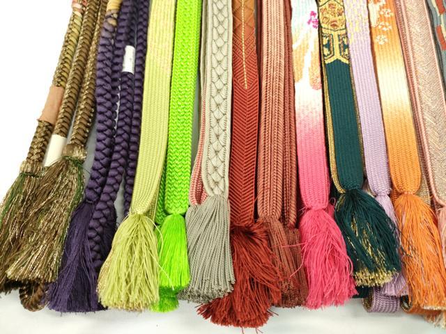 平和屋着物●和装小物 帯締め20本セット 高麗組 唐組 笹浪組 冠組 鴨川組 大和組 振袖用 金糸 未使用あり 逸品 CABH2074ju