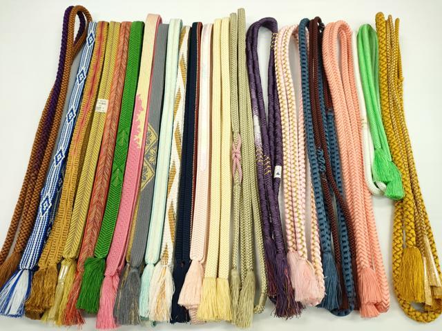 平和屋着物●和装小物 帯締め20本セット 高麗組 奈良組 笹浪組 大和組 鴨川組 金糸 長尺あり 未使用あり 逸品 CABH2088ju