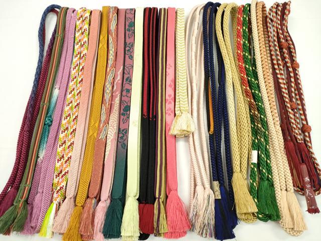 平和屋着物●和装小物 帯締め20本セット 高麗組 冠組 浮目絡み 御岳組 笹浪組 鴨川組 金糸 未使用あり 逸品 CABH2089ju