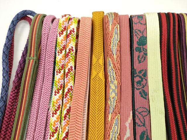 平和屋着物●和装小物 帯締め20本セット 高麗組 冠組 浮目絡み 御岳組 笹浪組 鴨川組 金糸 未使用あり 逸品 CABH2089ju