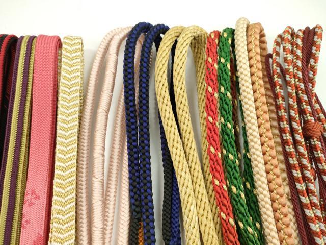 平和屋着物●和装小物 帯締め20本セット 高麗組 冠組 浮目絡み 御岳組 笹浪組 鴨川組 金糸 未使用あり 逸品 CABH2089ju