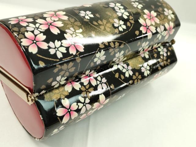 平和屋着物▼和装小物 和装バッグ ハンドバッグ 雪輪花文 振袖 エナメル 金彩 逸品 CABH2163ju
