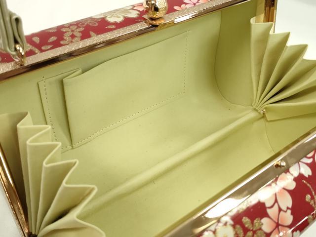 平和屋着物▼和装小物 和装バッグ ハンドバッグ 枝桜 振袖 金彩 逸品 CABH2164ju