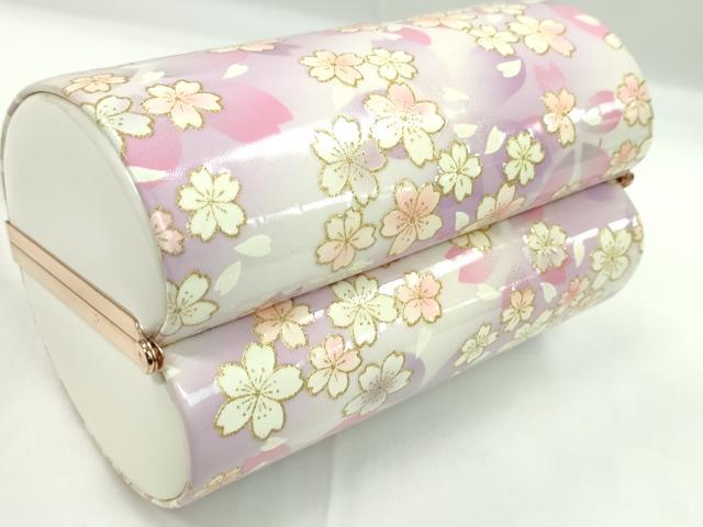 平和屋着物▼和装小物 和装バッグ ハンドバッグ 舞桜斜線文 MICHELE MARTUCCI 振袖 金銀彩 逸品 CABH2170ju