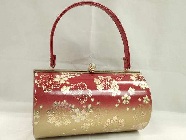 平和屋着物▼和装小物 和装バッグ ハンドバッグ 桜文 振袖 金彩 逸品 CABH2178ju